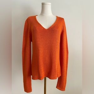 EUC Dalmys Bright Orange Sweater Size L